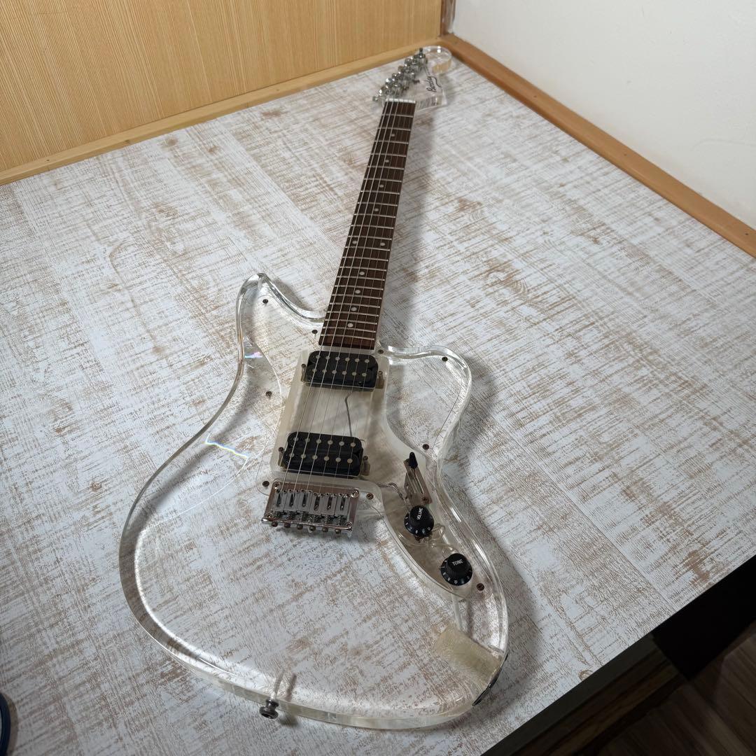 Barclay クリスタルギター　透明　レア　スケルトン　ケース付き