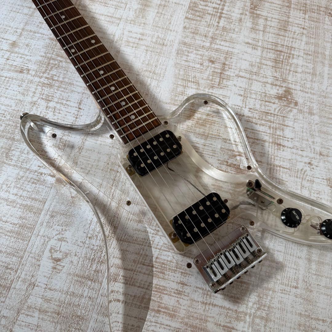 Barclay クリスタルギター　透明　レア　スケルトン　ケース付き