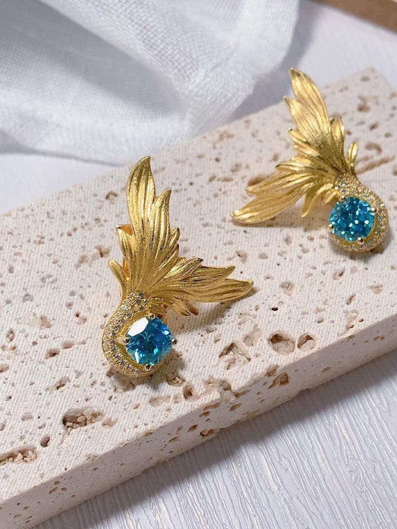 人魚デザイン ブローチ&ピアス　セット