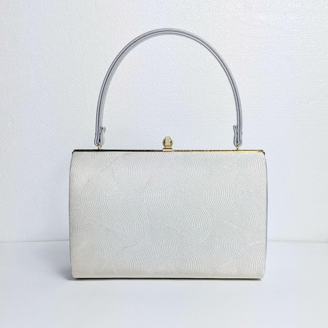和装 草履バッグセット フォーマル 帯地 シルバー Lサイズ wsale