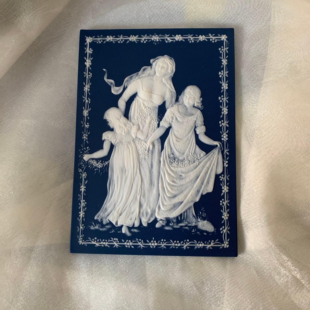 ビンテージ　ビレロイボッホ　ハンドペイント　ハンドメイド　飾り陶板　1978年