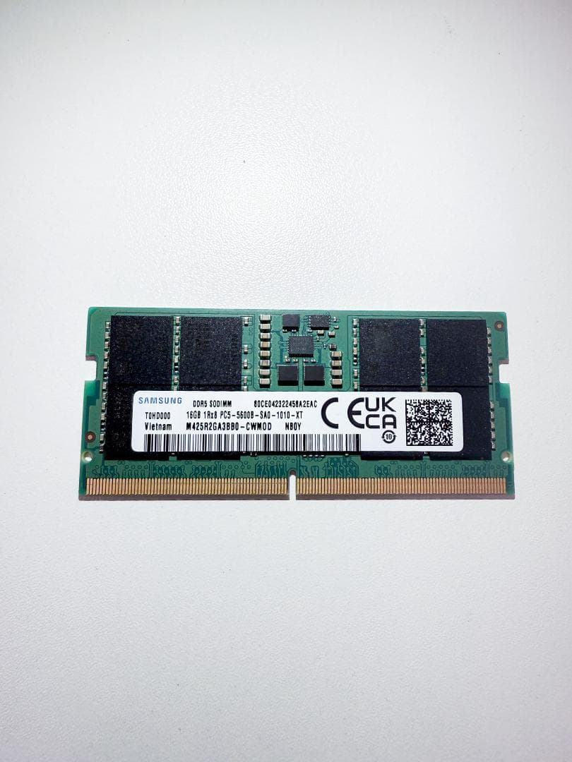 ほぼ新品｜Samsung 純正 DDR5-5600 メモリ 16GB ノートPC