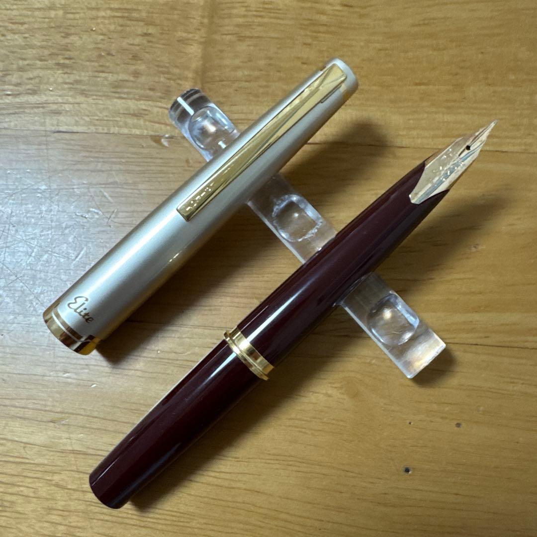 廃盤 PILOT パイロット 万年筆 エリート95S ディープレッド M 14k