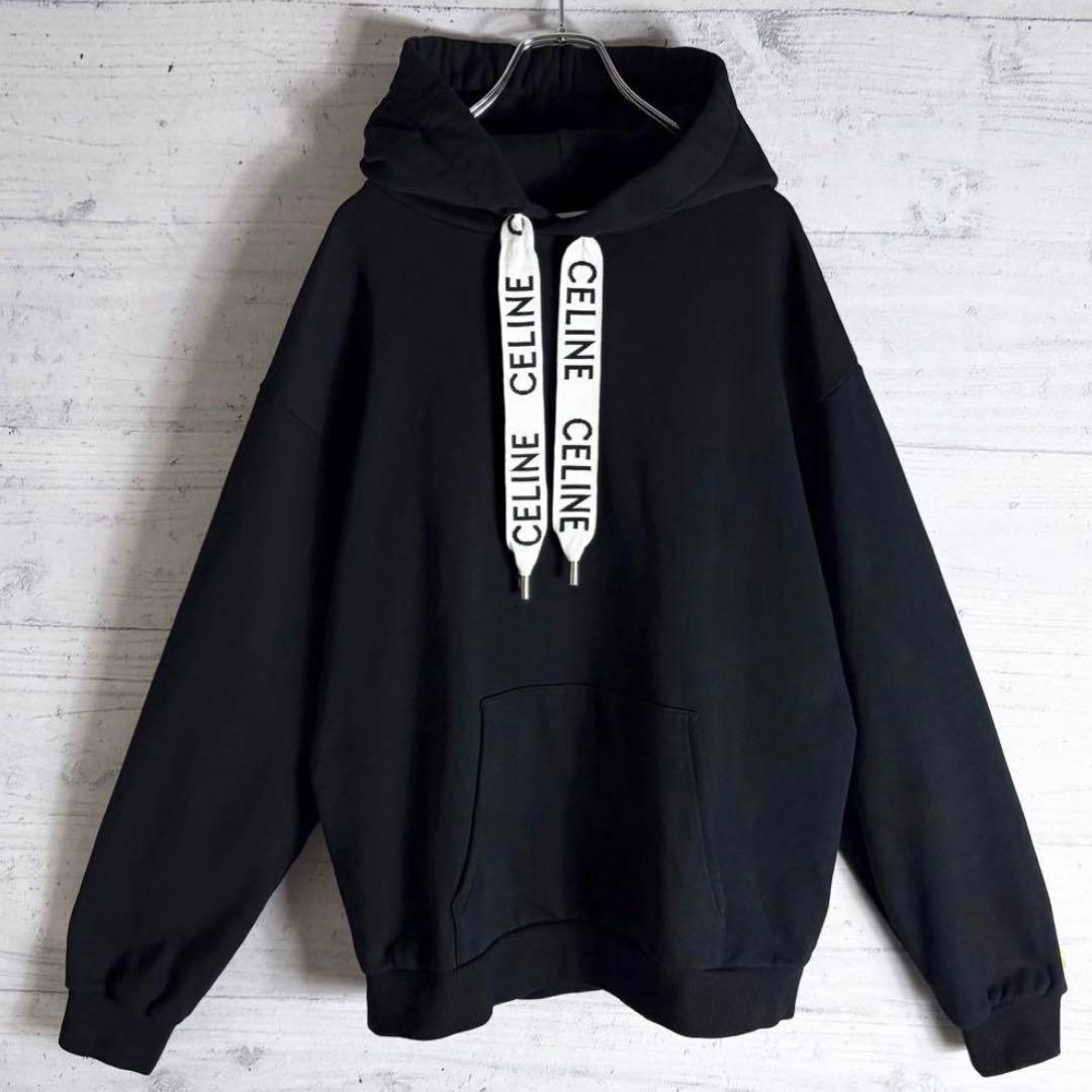 CELINE 黒パーカー　ブラック