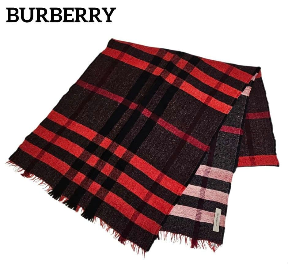 希少　BURBERRY　バーバリー　リバーシブル　カラー　チェック　マフラー