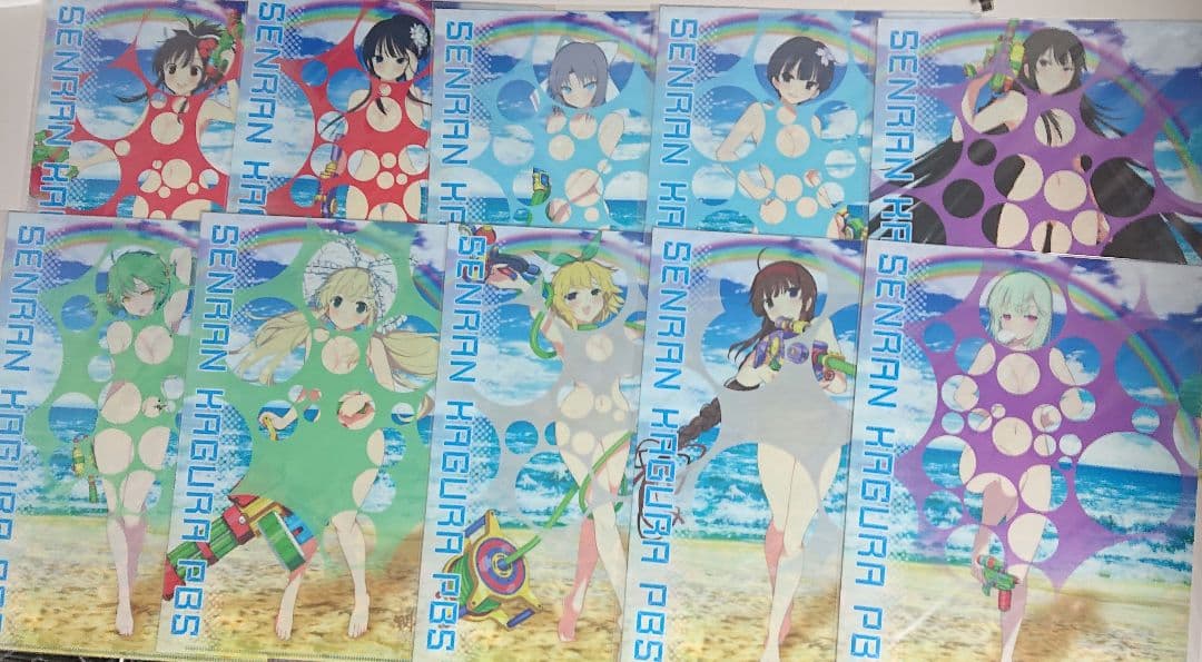 閃乱カグラ webくじ 水玉A4クリアファイル コンプリ