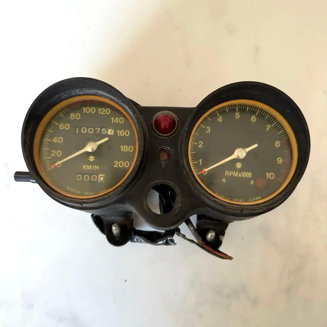 SUZUKIスズキGT380 初期型メーター 当時物 （51）