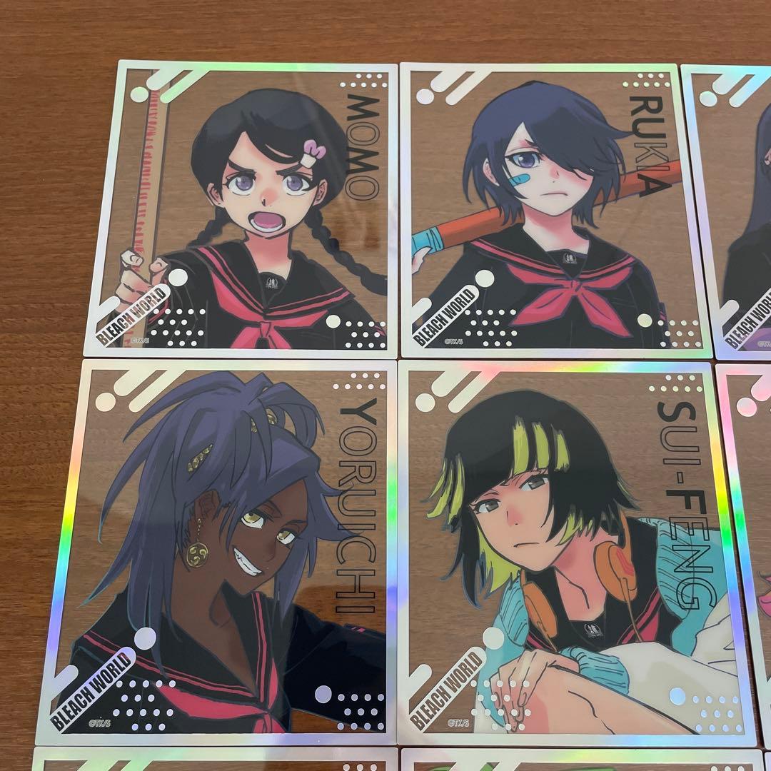 ❶BLEACH WORLD クリアミニ色紙 護延高校&白砂女子 全16種コンプ