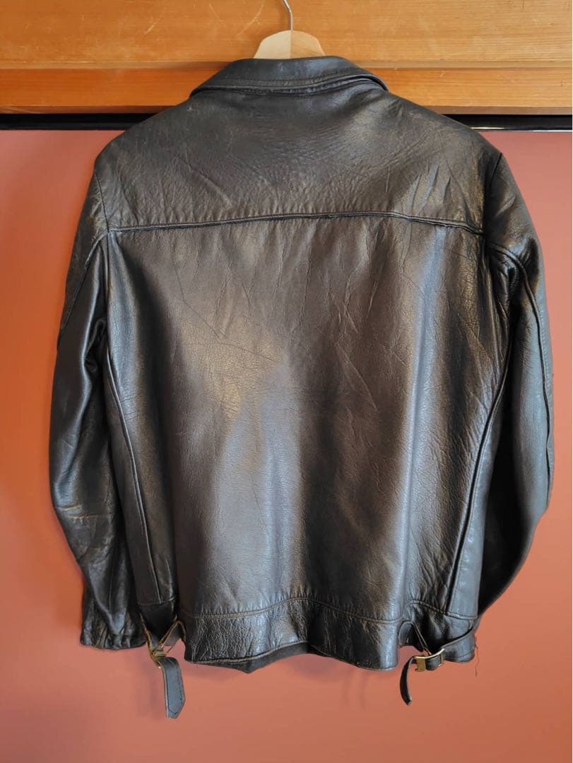 ビンテージ　ロンジャン　シングル　レザー