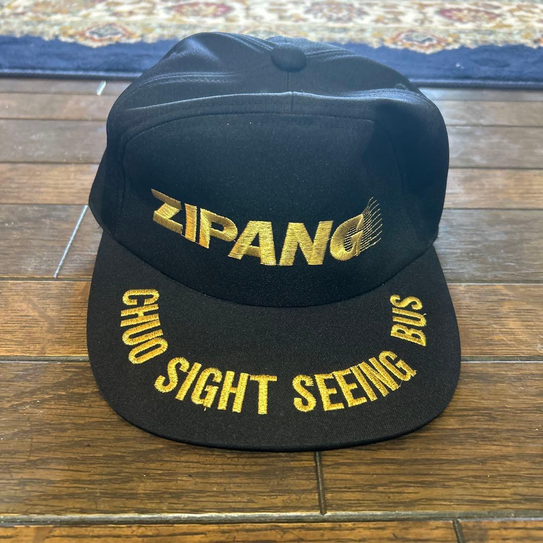 こうちゃん【在庫ラスト】ZIPANG 黒 キャップ ゴールド刺繍