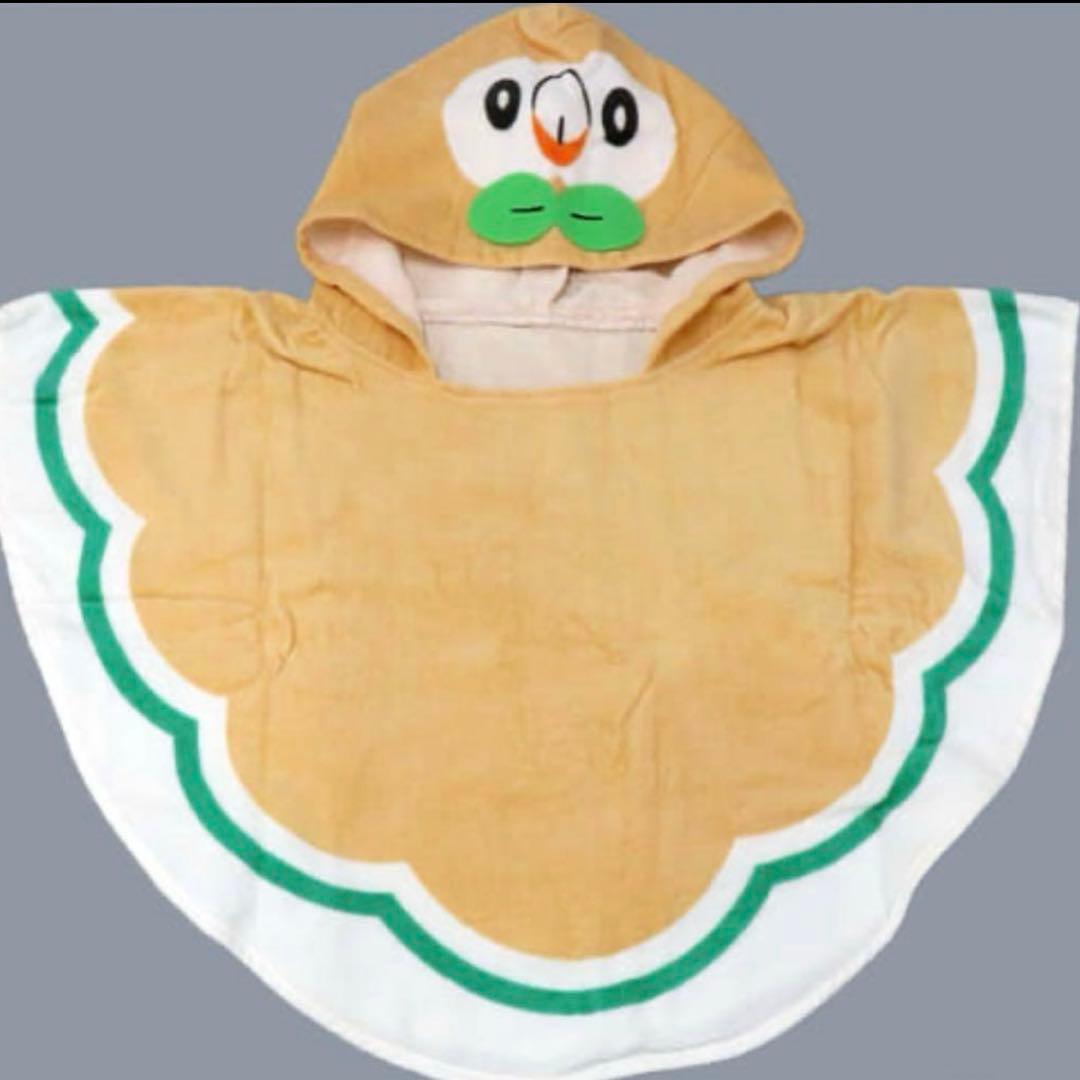 ポケモン モクロー フード付きミニバスタオル ポンチョ