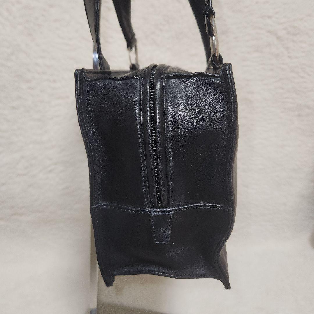 ロエベ　アナグラム　レザー　ブラック　ハンドバック