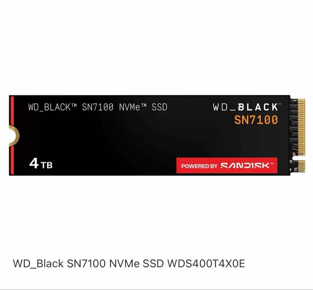 【新品】WD_BLACK SN7100 NVMe SSD - 4 TB