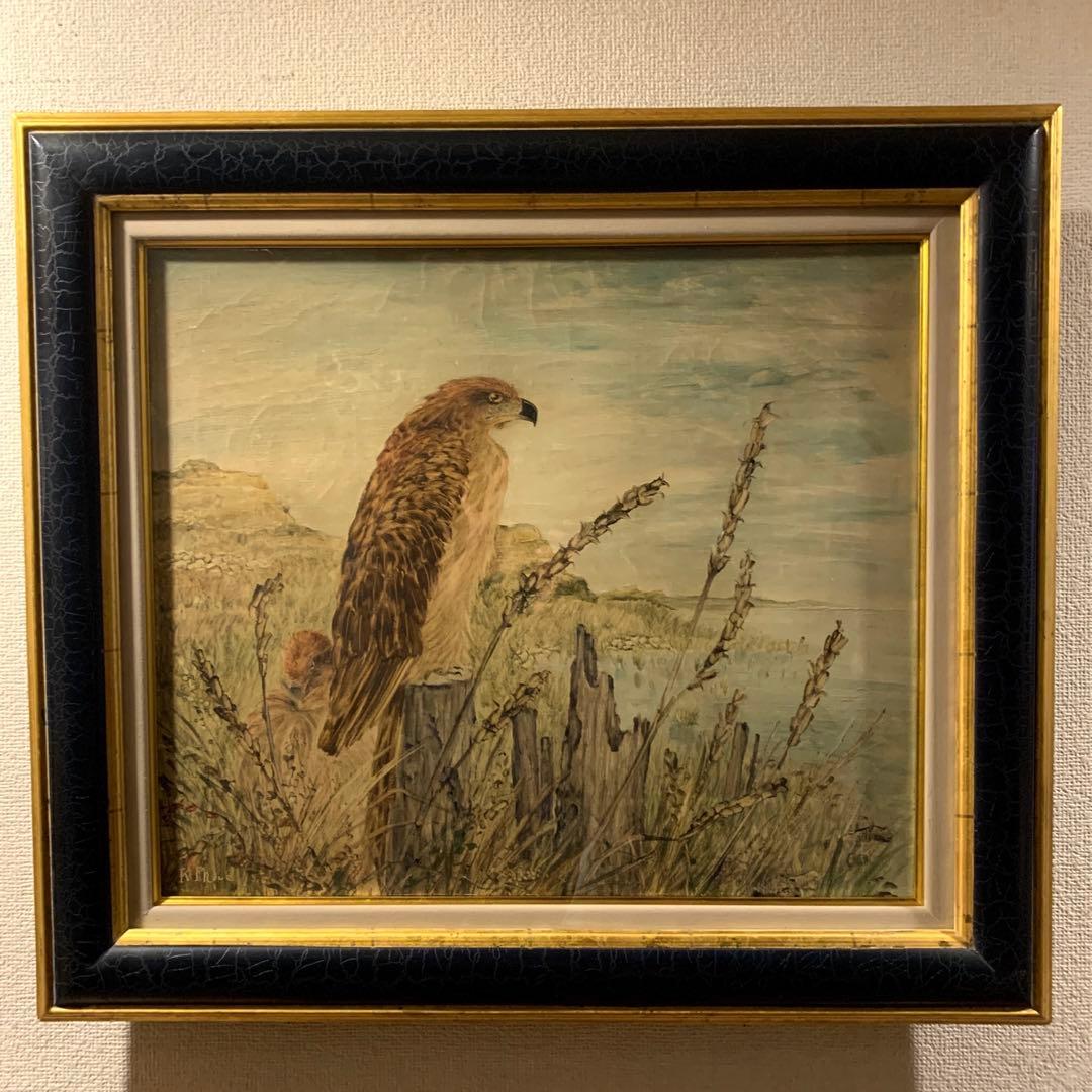 井上覚造 「湖畔」油彩画　10号