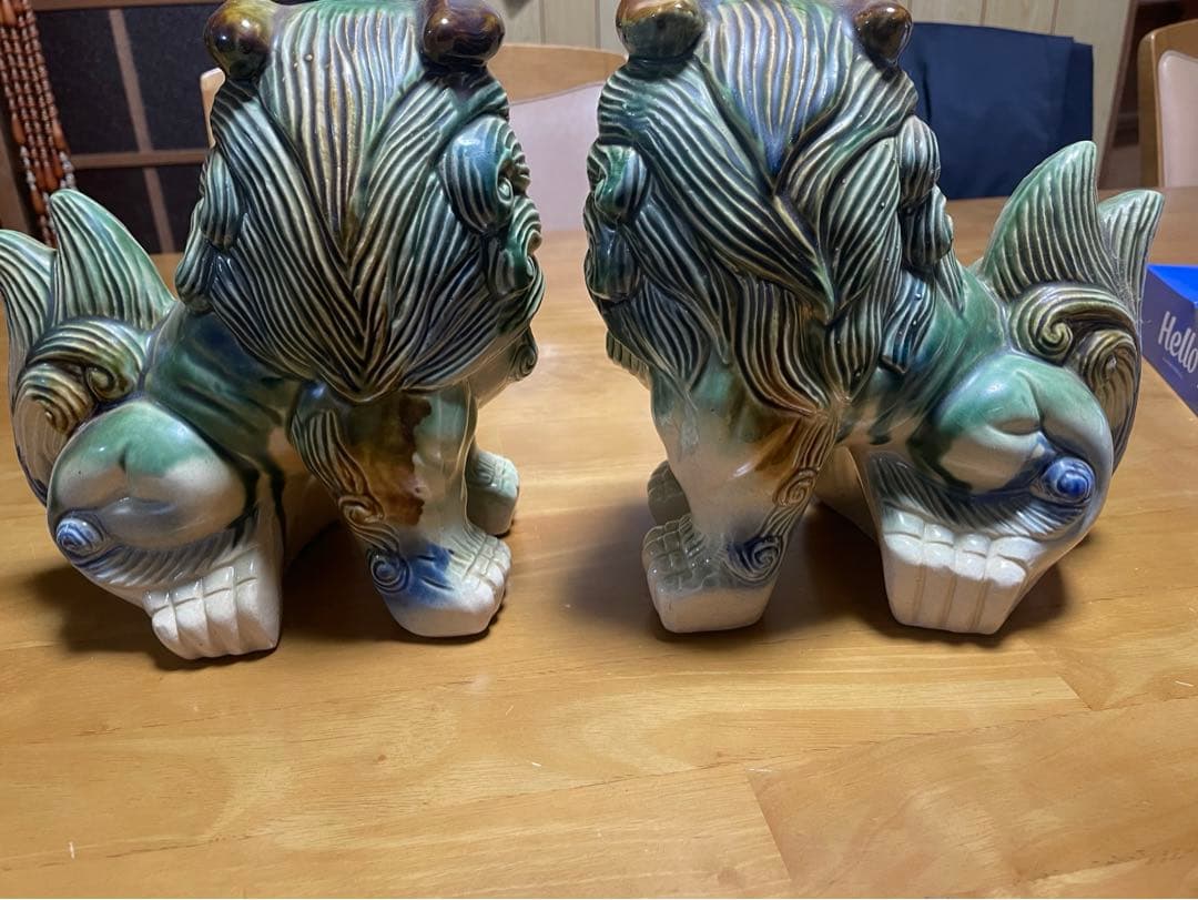 大きいシーサー　２体　23cm　沖縄　土産　送料無料