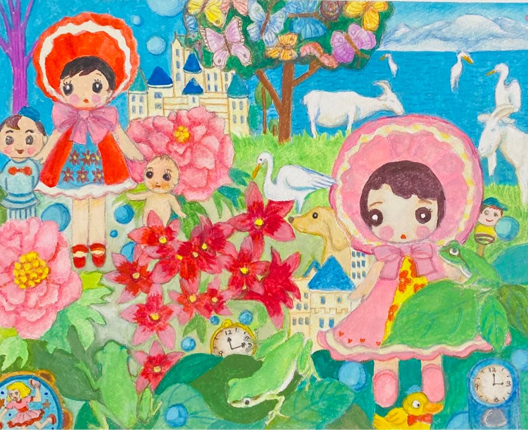 タイトル「　憧憬　」水彩画