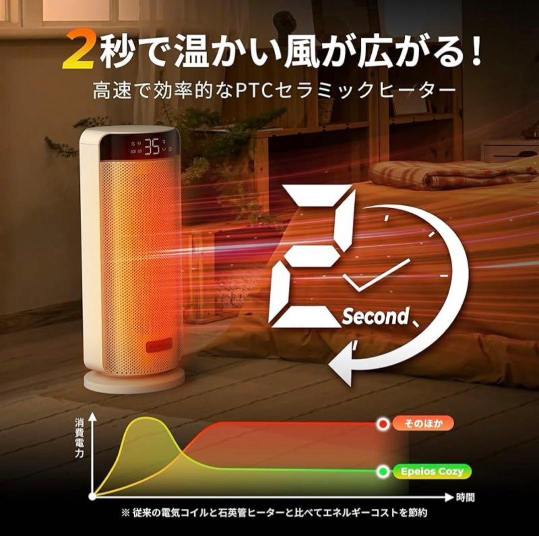 【未使用】EPEIOS セラミックヒーター COZY エペイオス　EPSH001