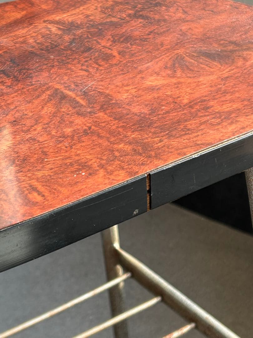 ヴィンテージ　鉄脚テーブル　古道具　アンティーク　古家具　昭和レトロ　当時物