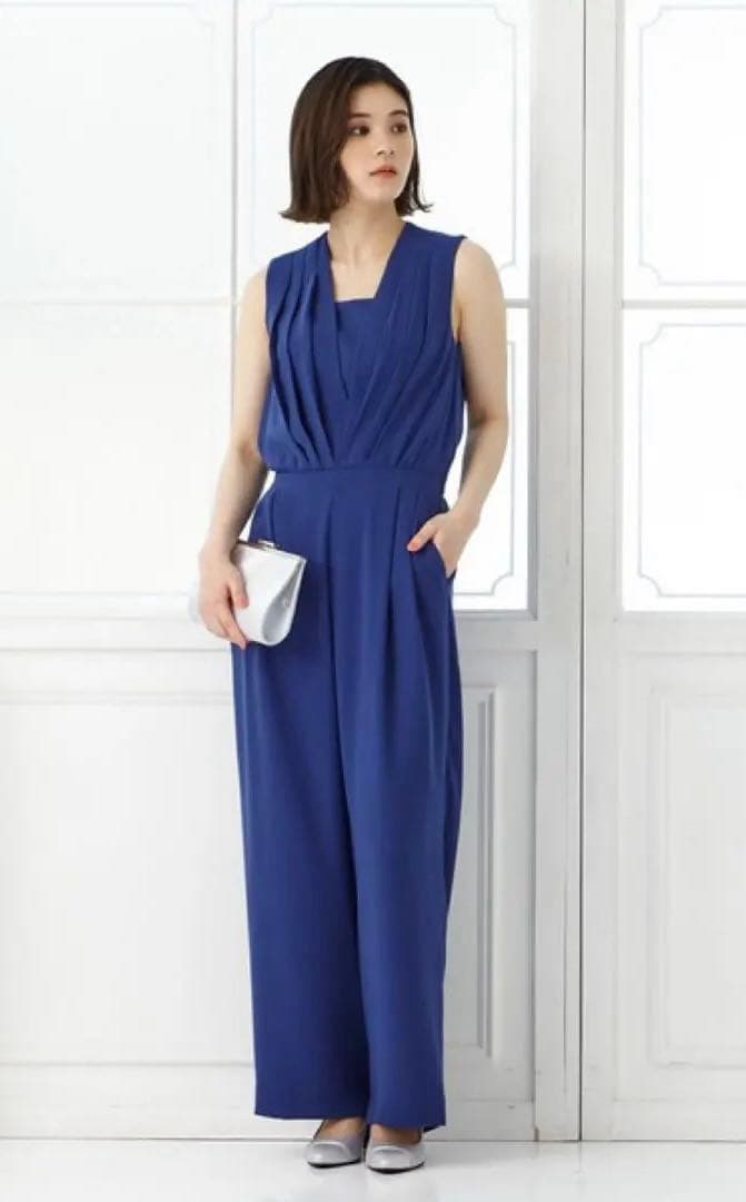 パンツドレス ブルー