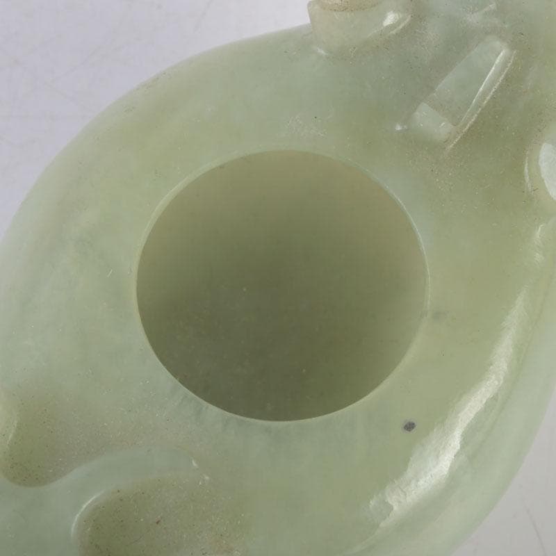 中国　書道具　玉石彫刻　神獣刻　水滴　V　9592