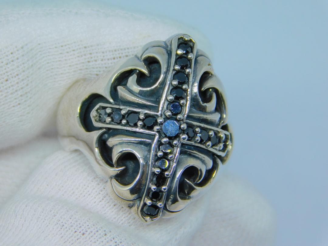 21号　新品　ナチュラルボーンアディクション　クロス　リング　指輪　ブラック