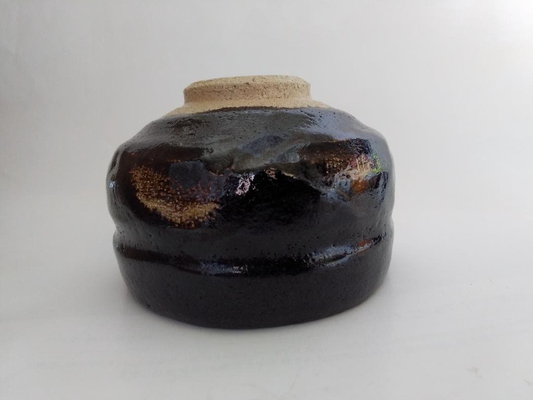 佐々木松楽 黒楽茶碗 前大徳 高橋悦道 書付 銘『 松籟 』 共布 共箱 新品