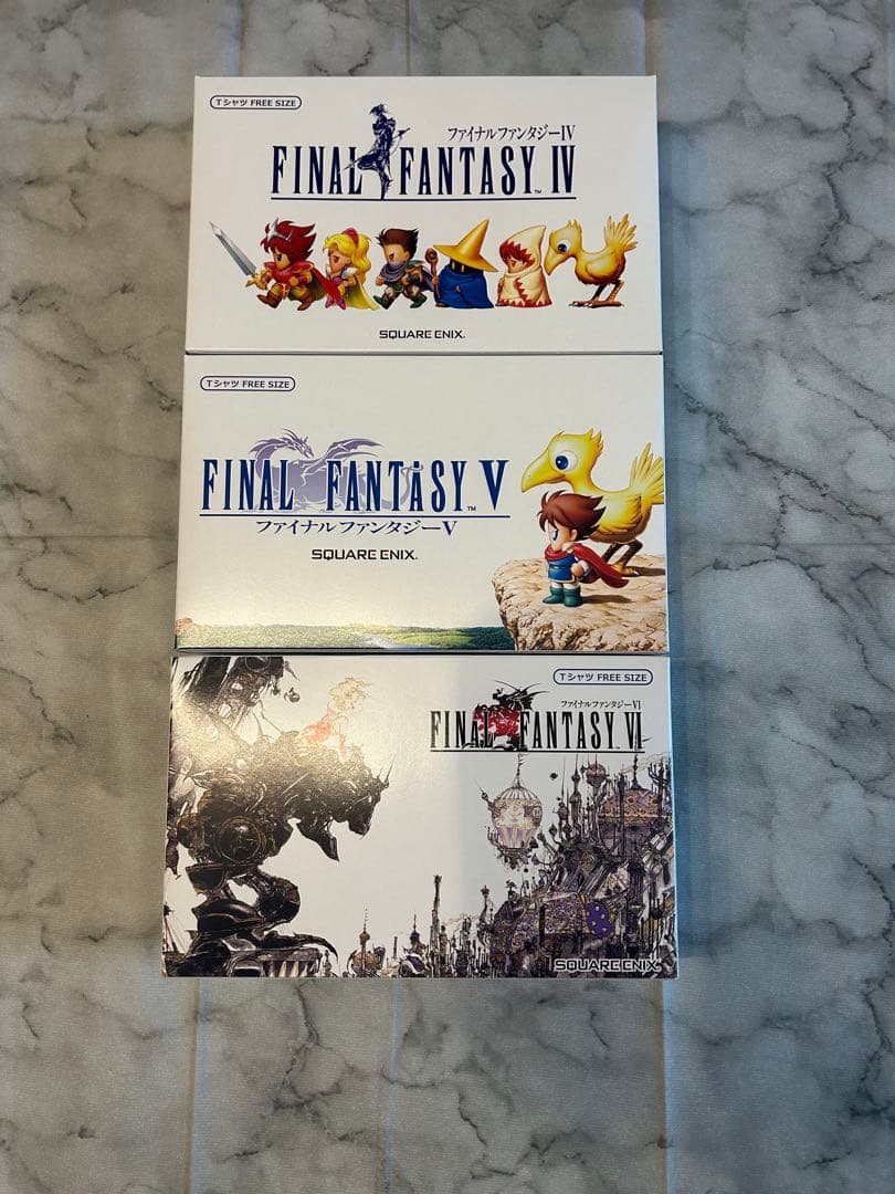 ファイナルファンタジーⅣ.Ⅴ.Ⅵ ピクセルアートTシャツセット　FF4.5.6