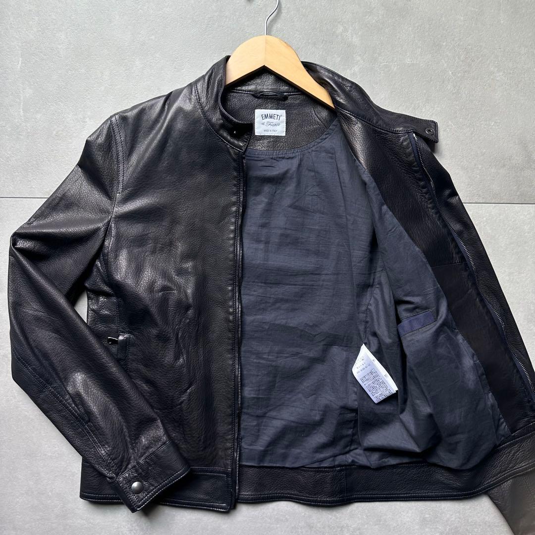 ふ*ん様 極美品 エンメティ ユリ ライダース シングル ラムスキン ダブルジッ