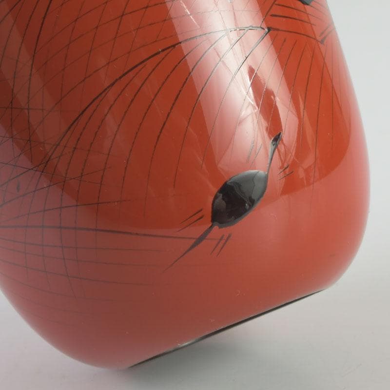 茶道具　中村宗悦作　朱塗　玄々斉好　曙棗　共布共箱　V　9398