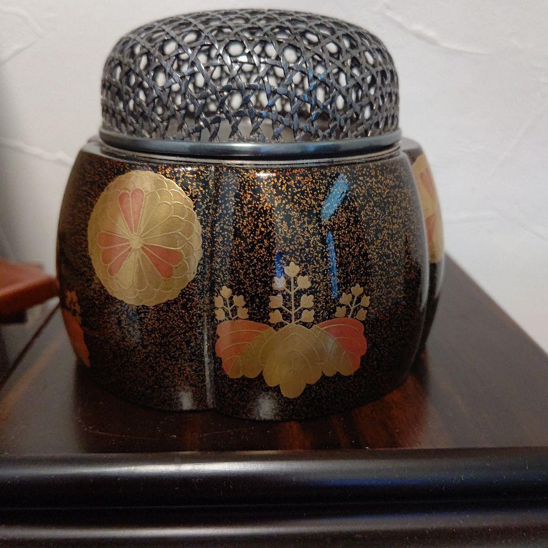 香道具 火取り香炉 高台寺蒔絵 銀火屋