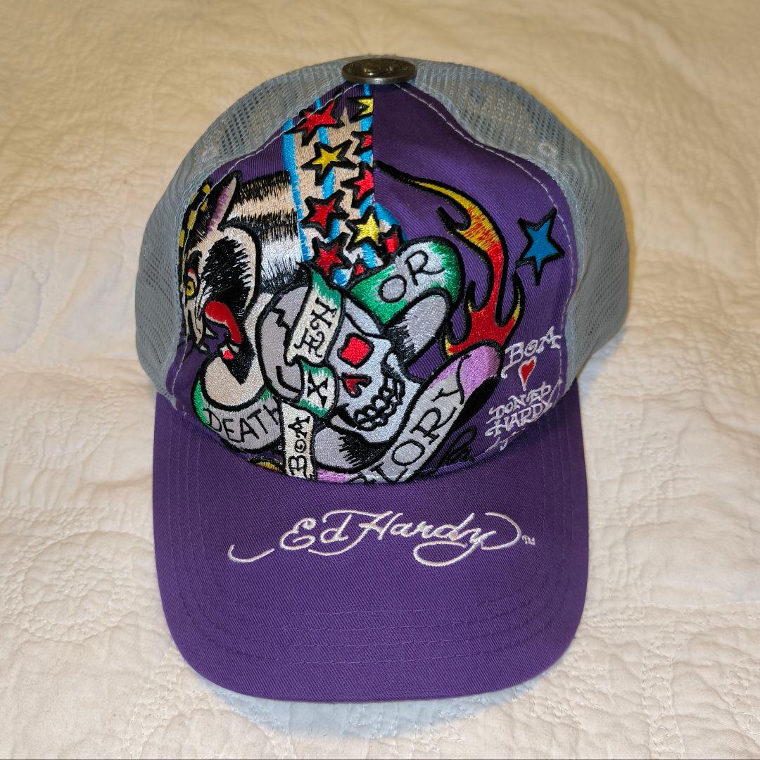 BoA × Ed Hardy コラボ キャップ 完全受注生産 限定品 パープル