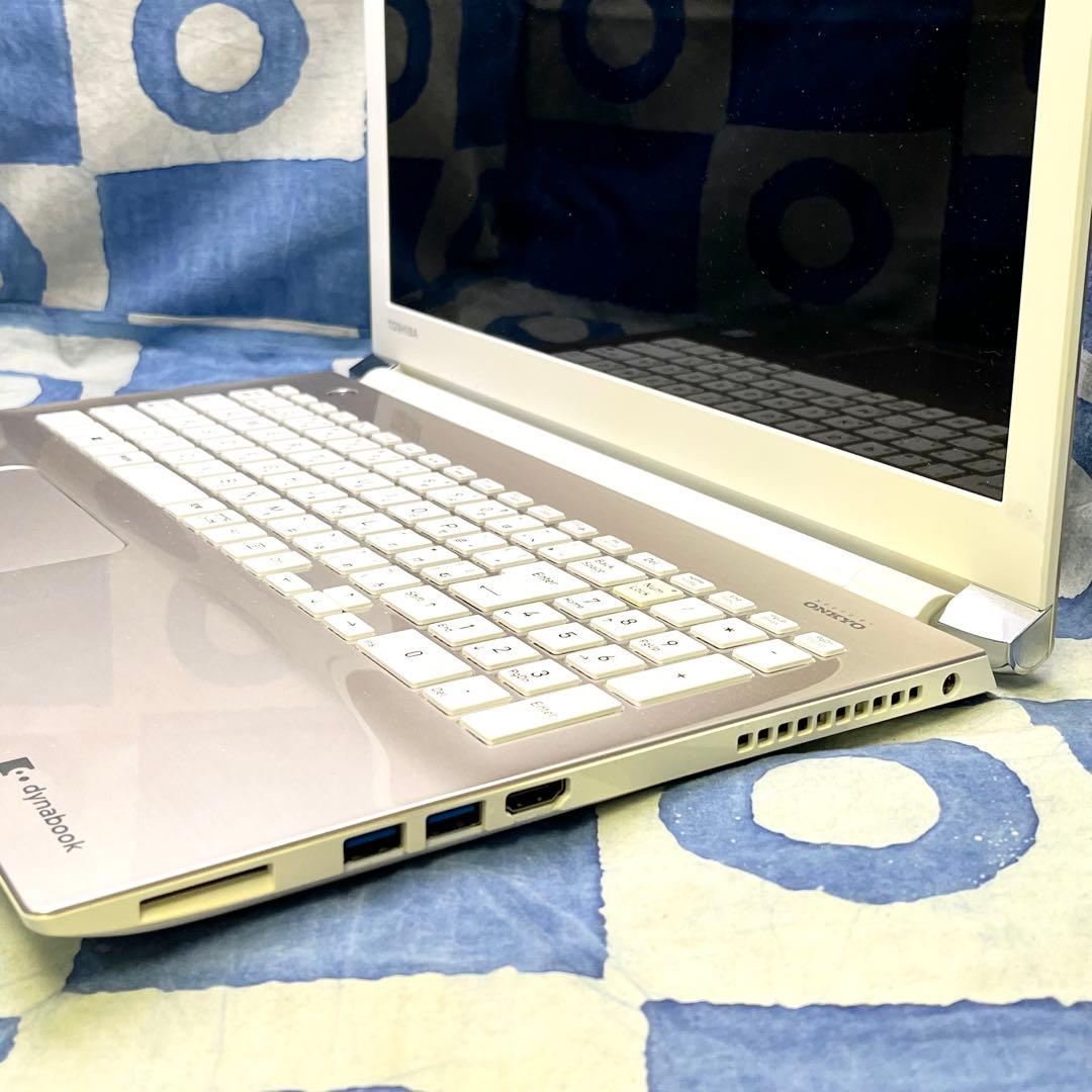 快適SSD☆お洒落ゴールドノートパソコン♪第7世代！カメラ付！Windows11