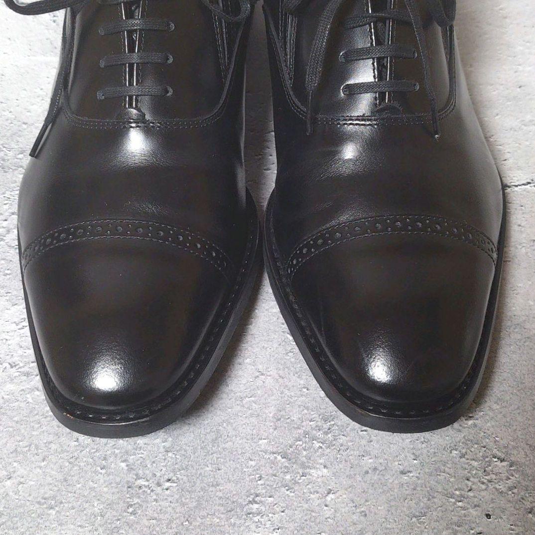 人気定番デザイン 未使用級 REGAL【25】 ストレートチップ サイドゴア 黒