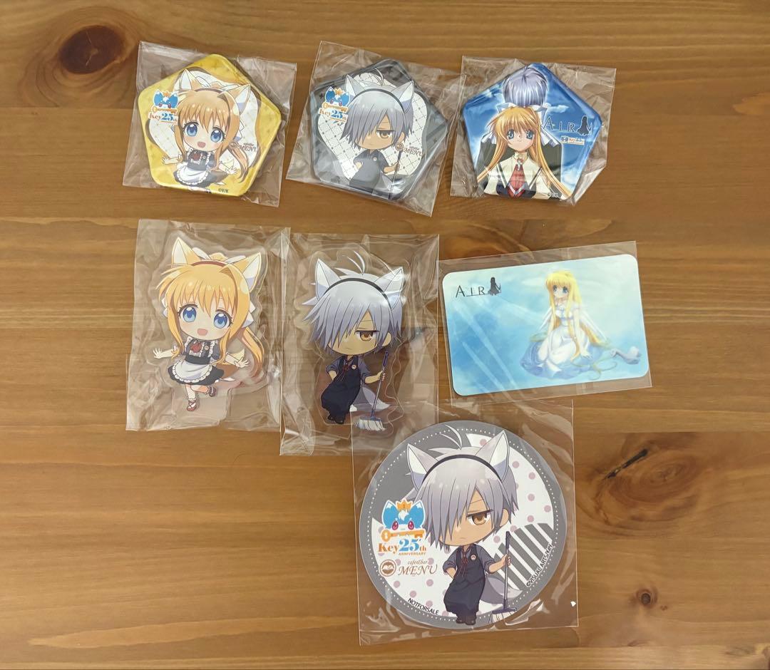 AIR 神尾観鈴 国崎往人 key25thカフェ 7点セット