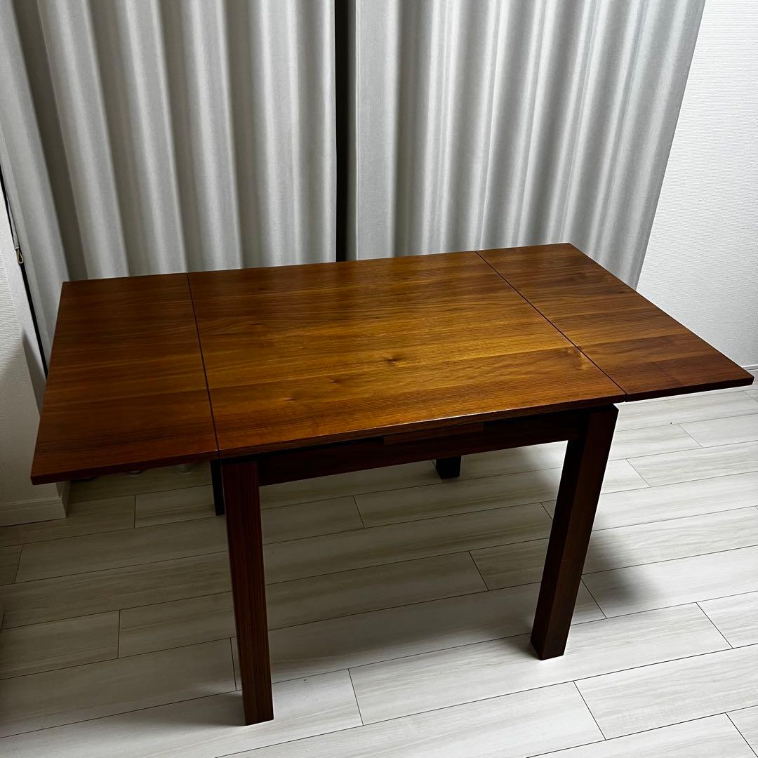 【美品】unicoTRITO(トリト)エクステンションテーブル伸長式ウォルナット