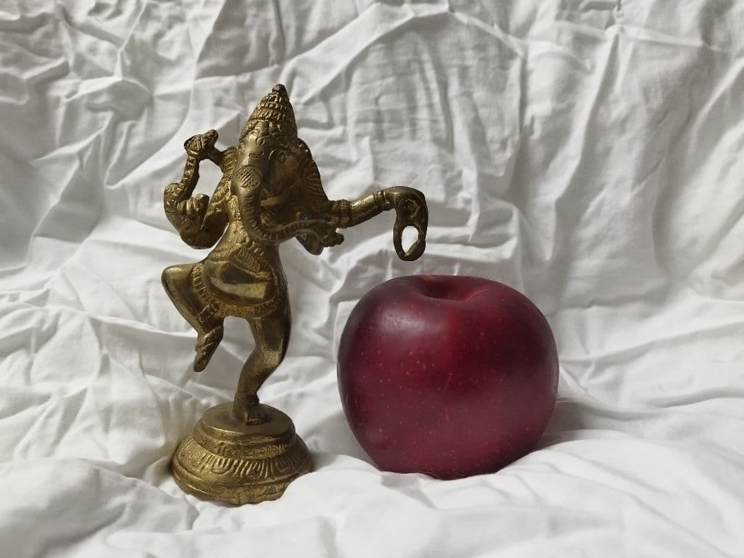 ガネーシャ像　ブロンズ製　金属製 　古銅 骨董インド