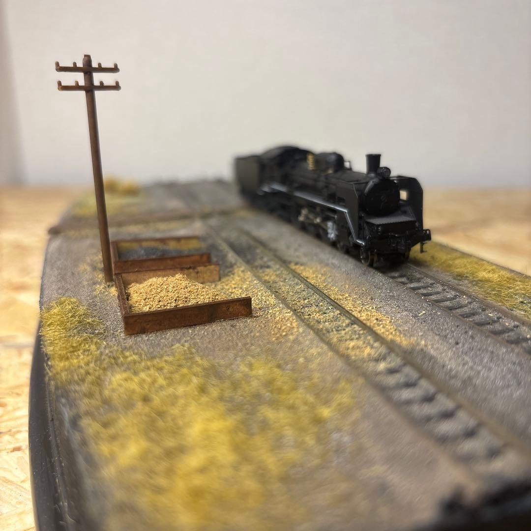 【ケースあり】N保管用ジオラマ「晩秋の線路」—時を忘れるクラシックベース—