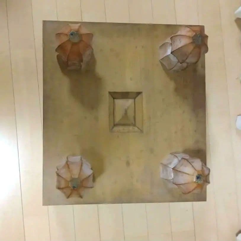 新かや　天然木　囲碁盤　脚付き　へそ付き