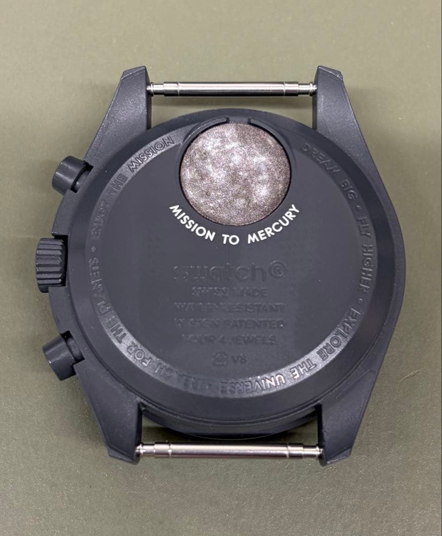 オメガ × スウォッチ マーキュリー (純正ブラックのベルトは未使用)