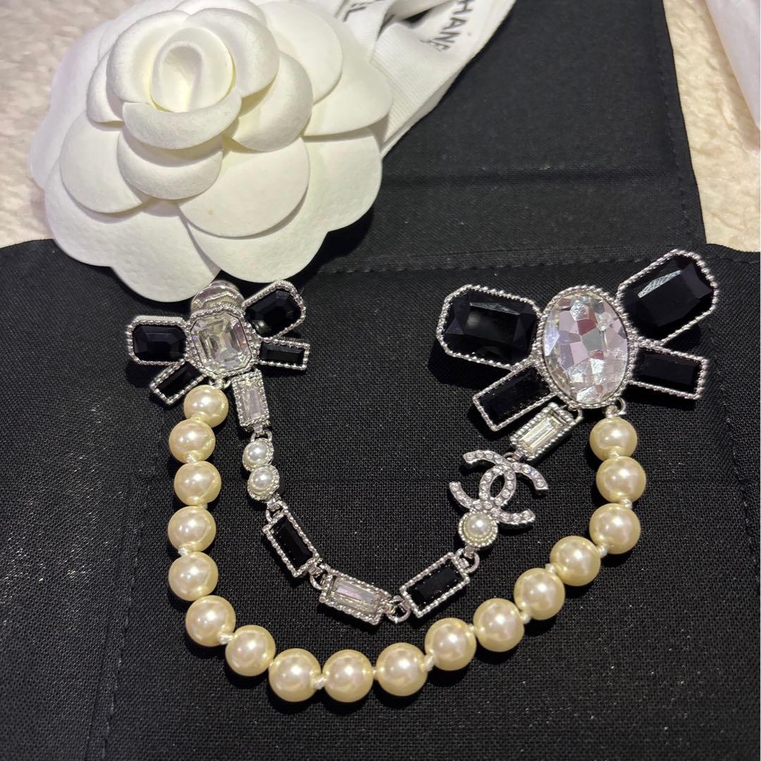 未使用 シャネル レア リボンモチーフ ブローチ