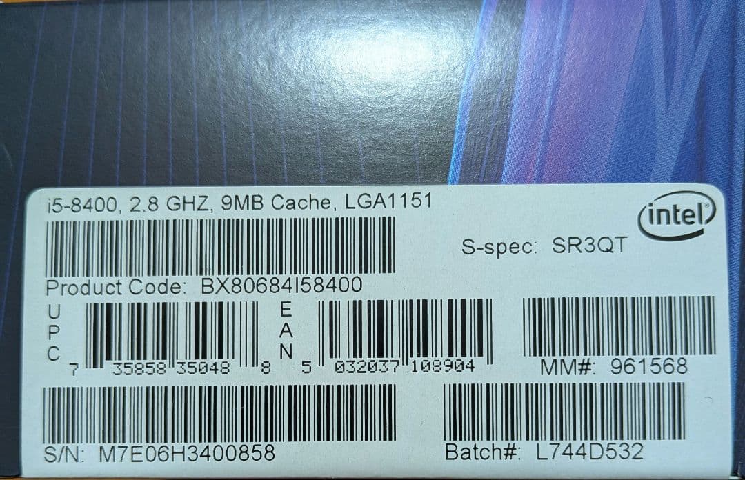 Core i5 8400 BOX ＋ Z370M DS3H ＋CPU FAN