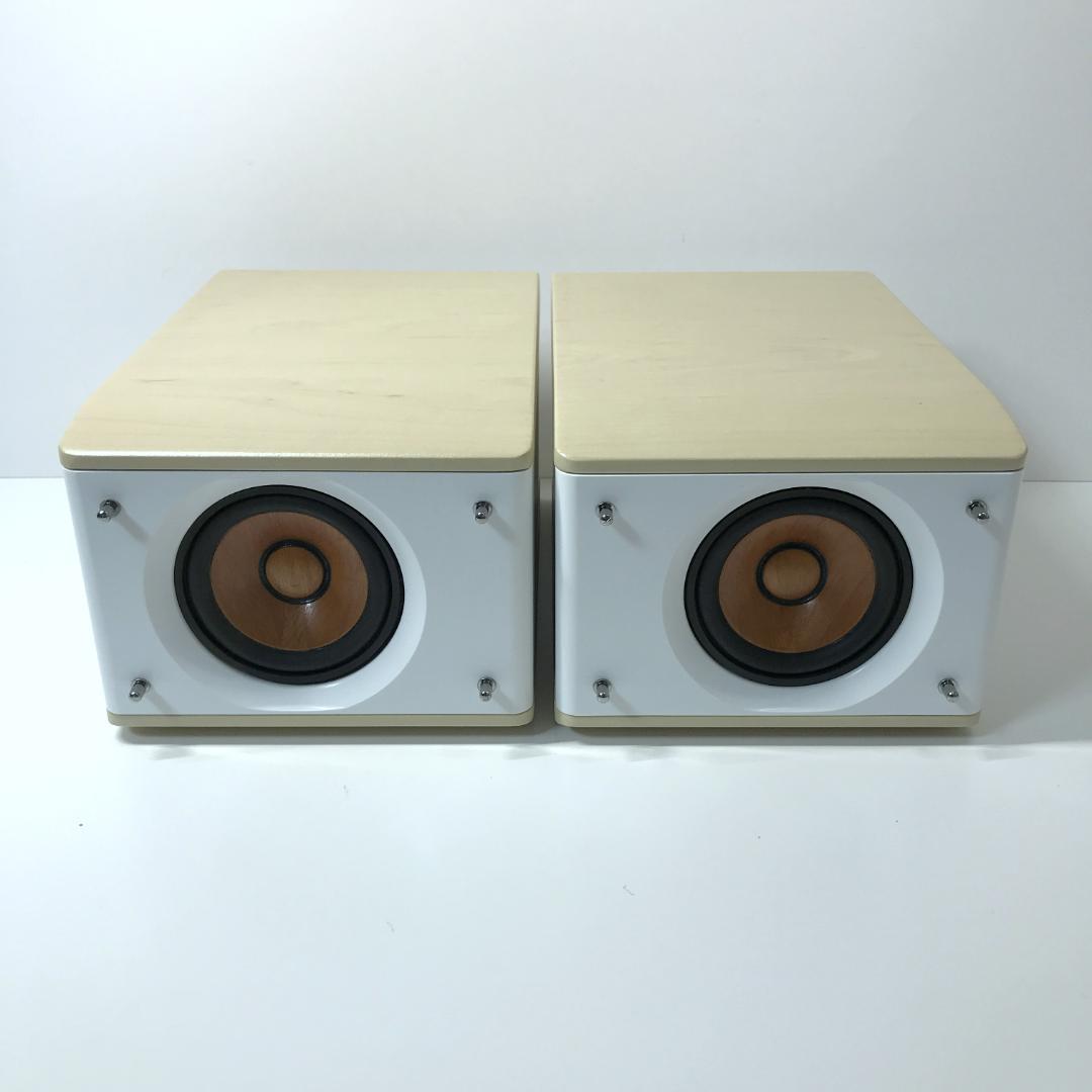 【美品】JVC ウッドコーンスピーカー SP-EXS1 ペア ホワイトウッド