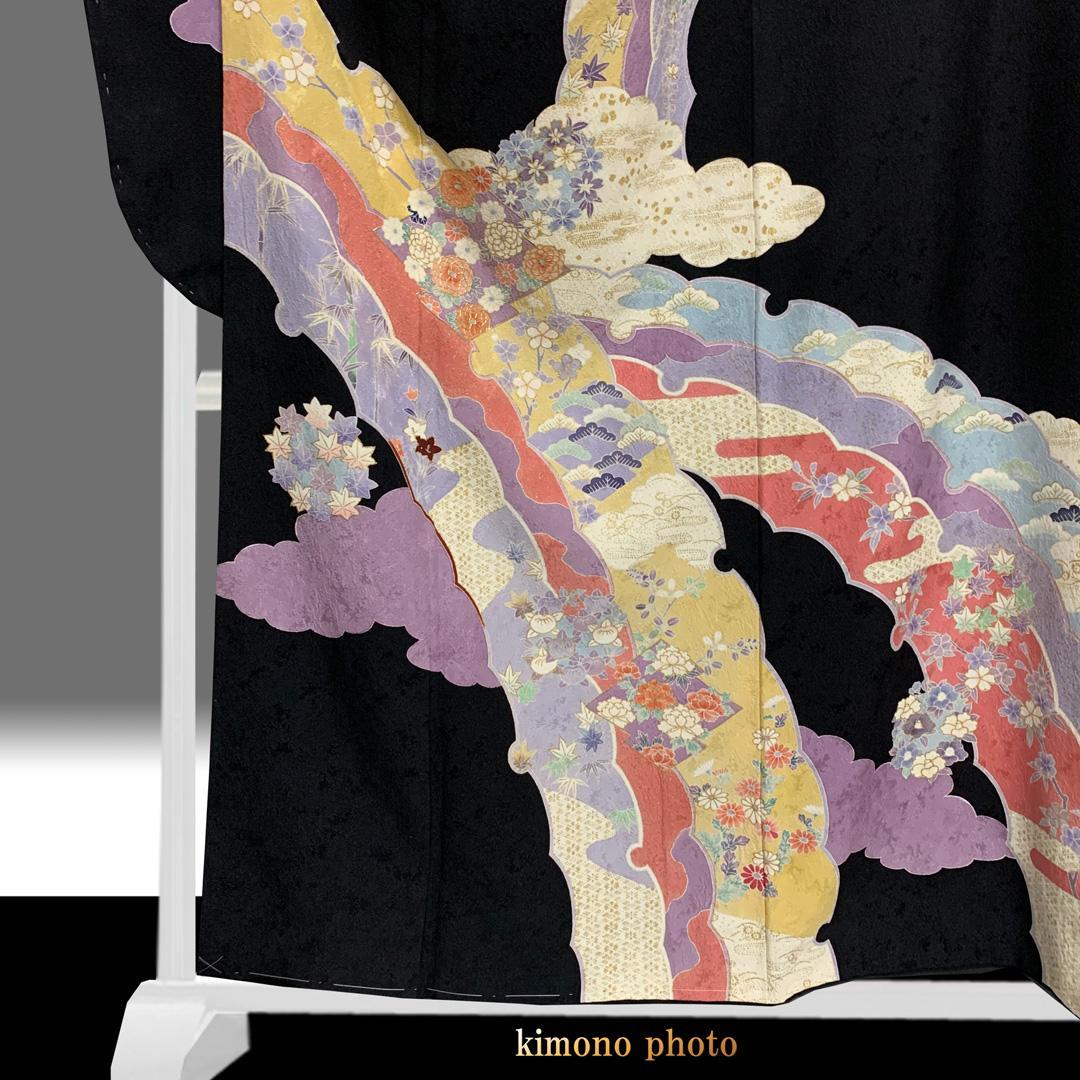 【新品、未使用】振袖7点フルセット【極上逸品】正絹【金彩手描き友禅】トールサイズ