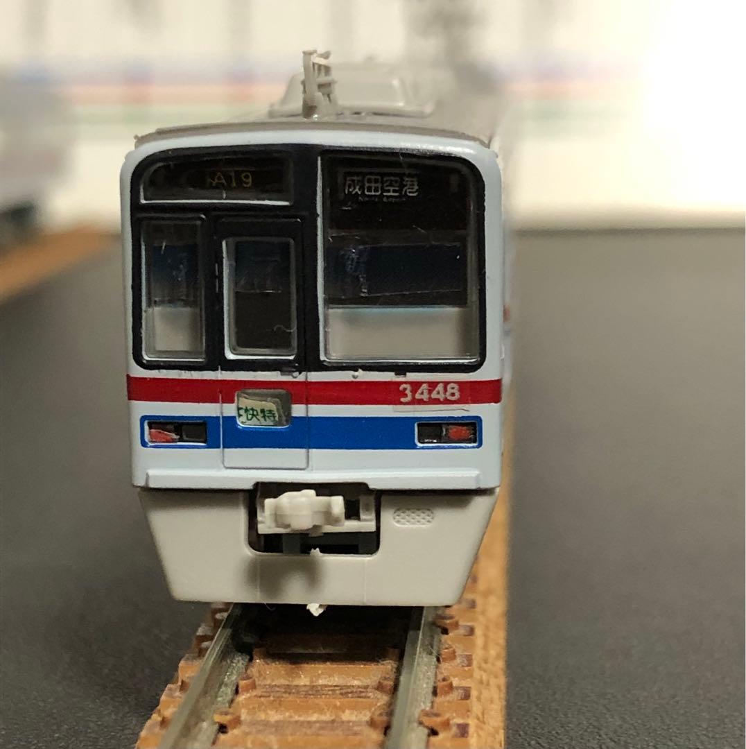 管理番号1592 京成3400形Nゲージ 塗装済キット素人組立品4両