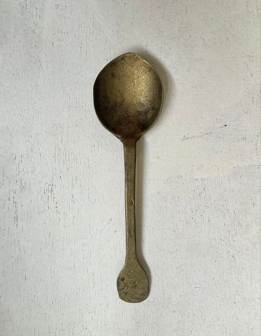 18世紀　真鍮スプーン　ノルマンディー地方　フランス　/カトラリー　アンティーク