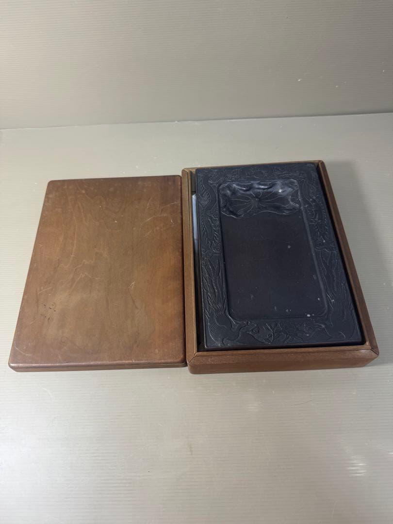 2611 中国 古硯　工芸品 書道具 龍文 彫刻