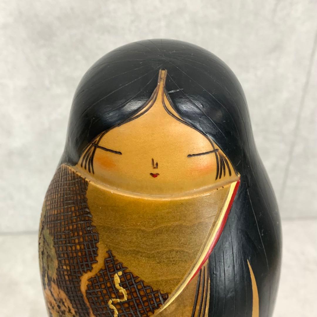 こけし 小林伊之介 宵待月 全長約44.5 cm 内閣総理大臣賞受賞作家 糸瓜