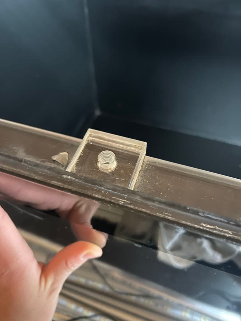 1500×600×550 アクリル水槽 上部フィルターセット蓋付き