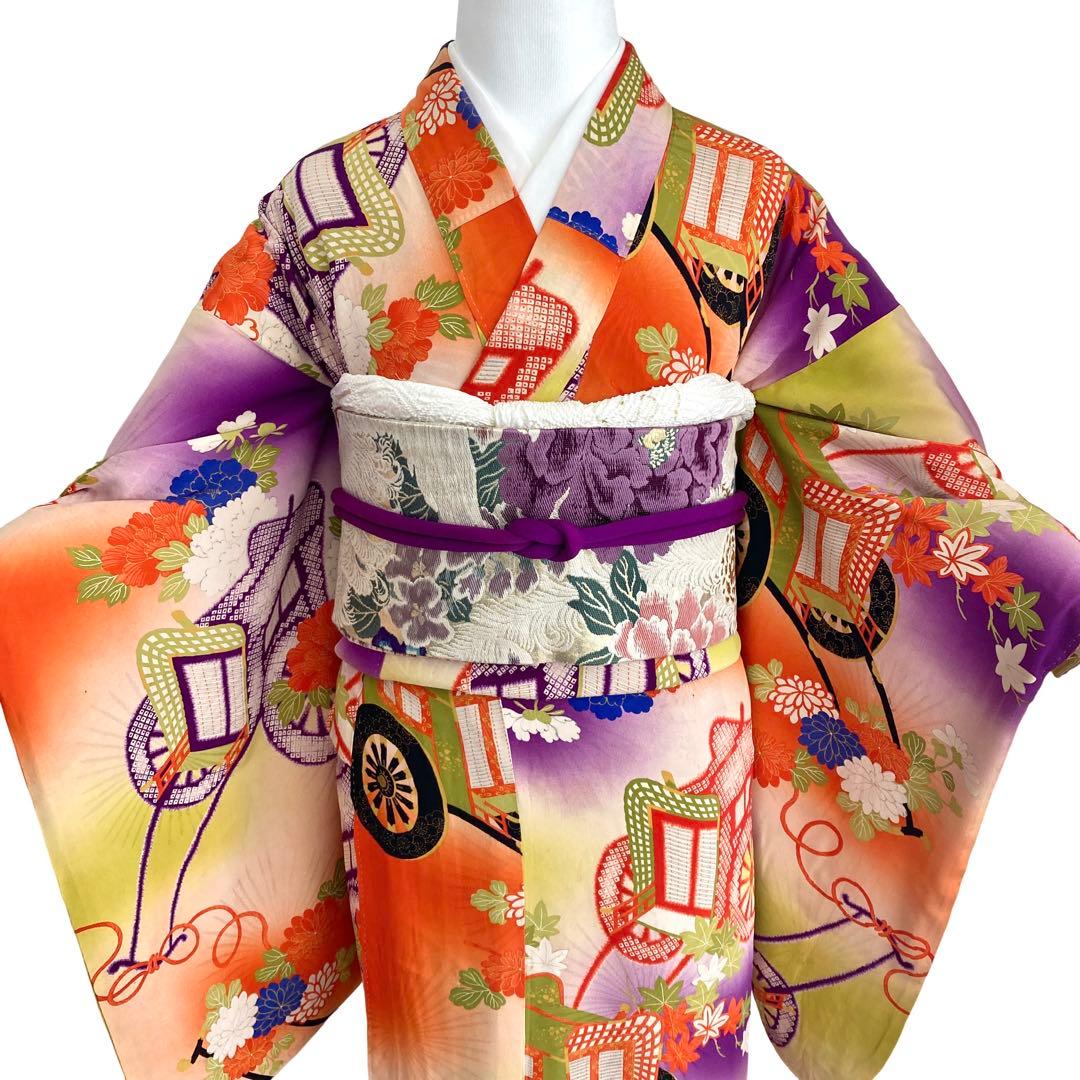 ジュニア　アンティーク　子供着物　七五三　十三詣り　袴　NO14