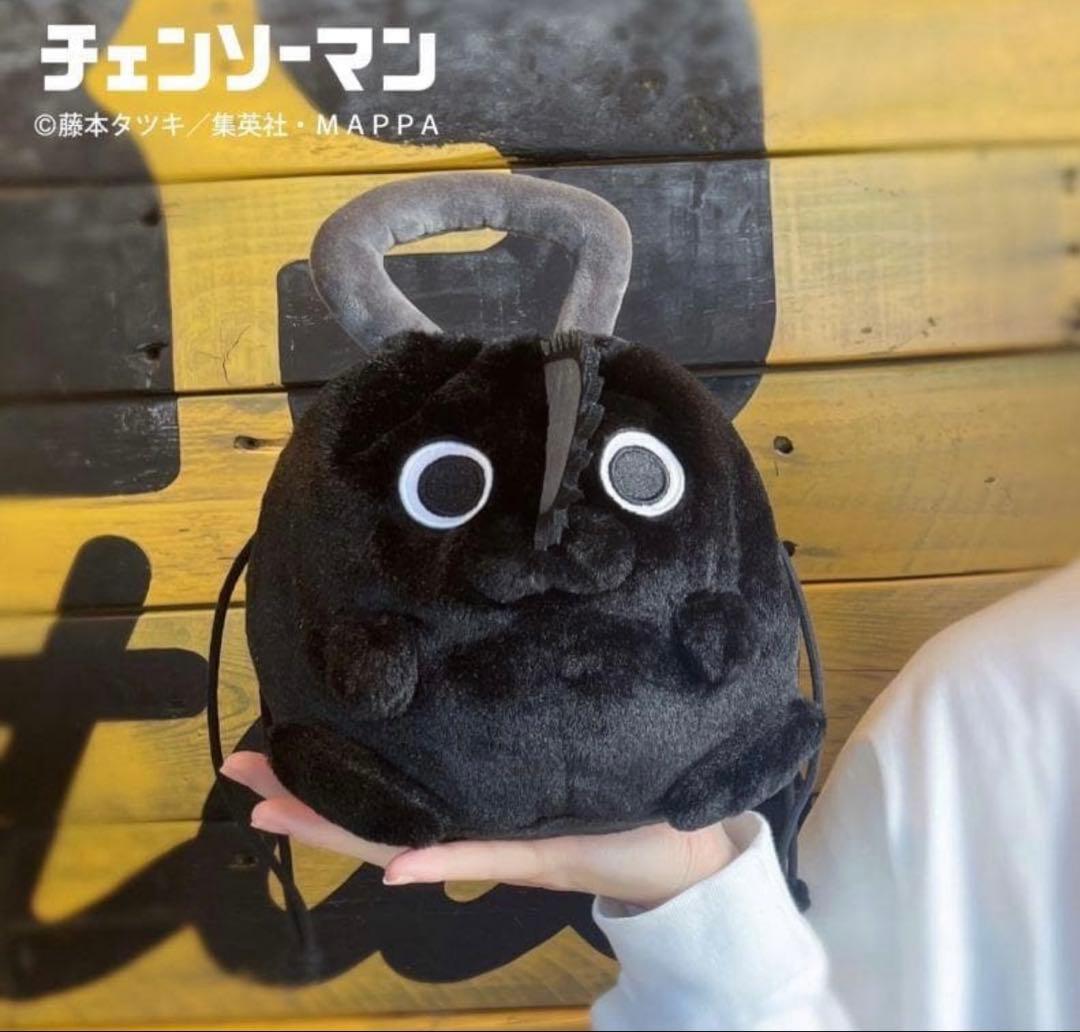 チェンソーマン ブラックポチタぬいぐるみ 巾着 チェンソーマンプラザ